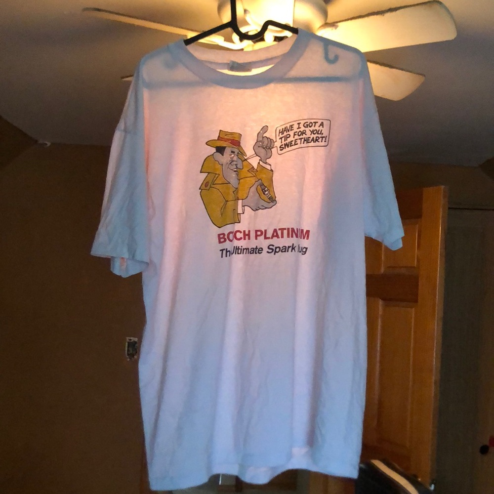 lXL Hanes white shirt. (has a little bit of stains but nothing bleach wont fix).
